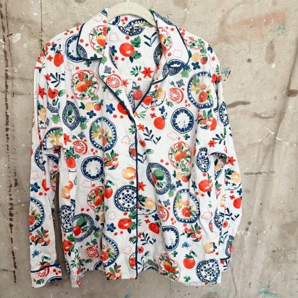 Anthropologie LyreBird Cloud Flannel Pajama Set - Picture 5 of 8